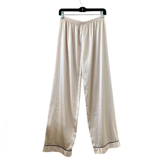 Blush Pink Satin Pajama Set Women’s Large Button Down Top & Pants - Picture 6 of 15